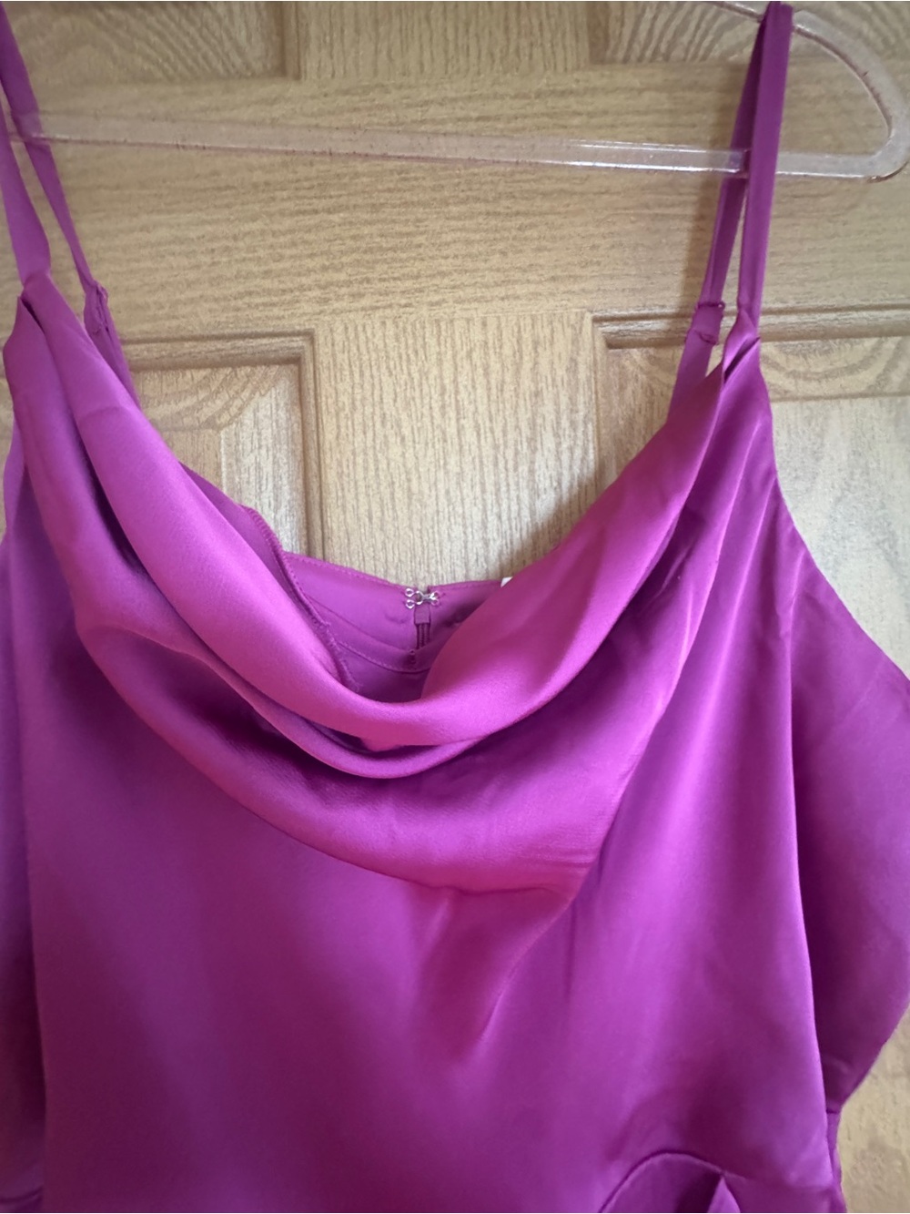 Magenta Spaghetti-Strap Ruffle Maxi Dress - Picture 4 of 6